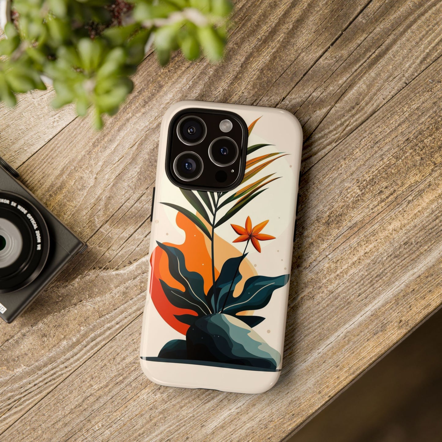 Tropical Bloom – Minimalist Nature Phone Case for iPhone, Samsung & Pixel