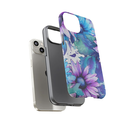 Dreamy Blue & Purple Floral Watercolor Mobile Case
