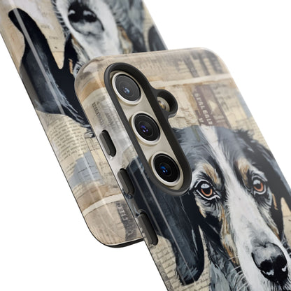 Rustic Dog Portrait – Vintage Collage Style