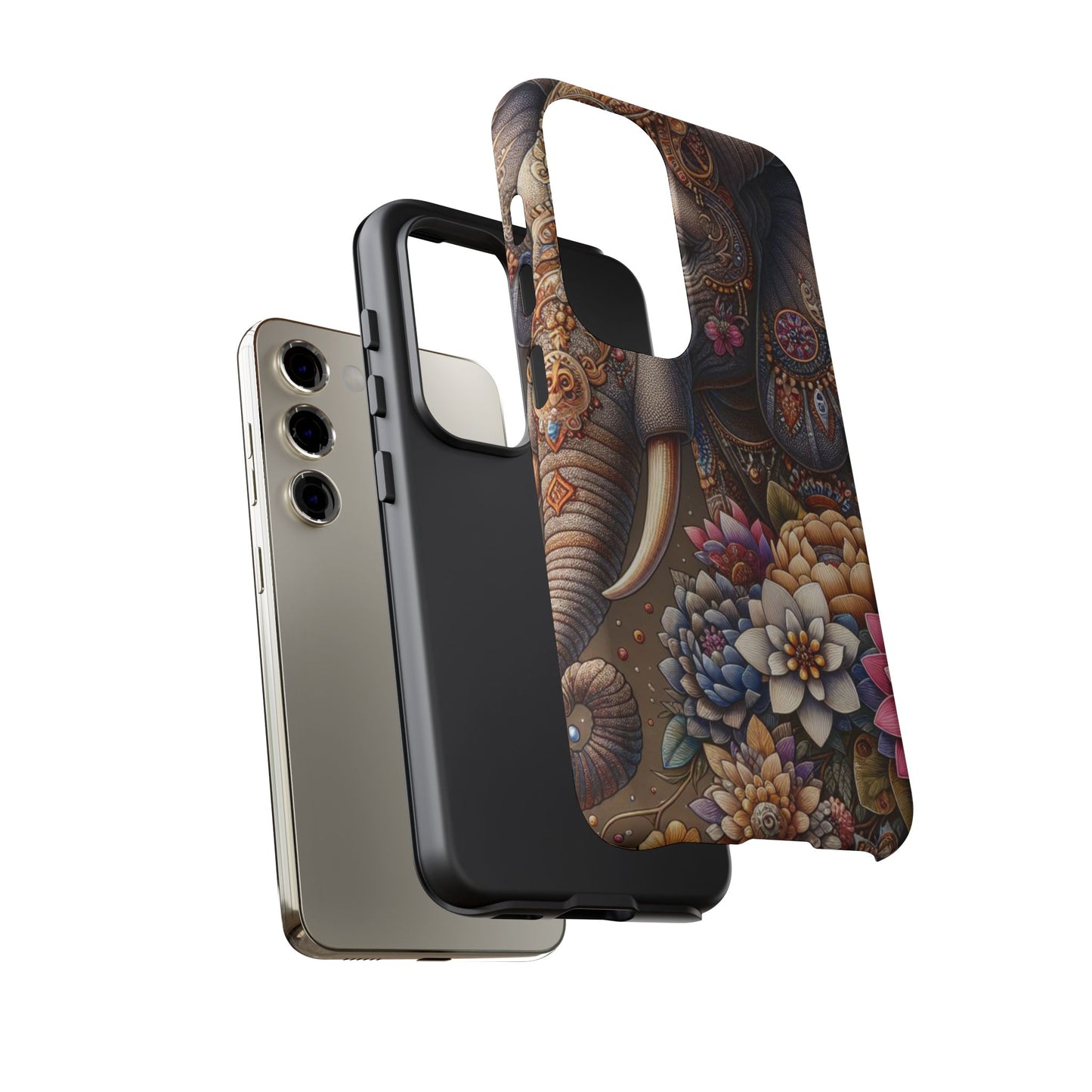 Royal Ornate Elephant Mobile Cover – Luxurious Bohemian Art