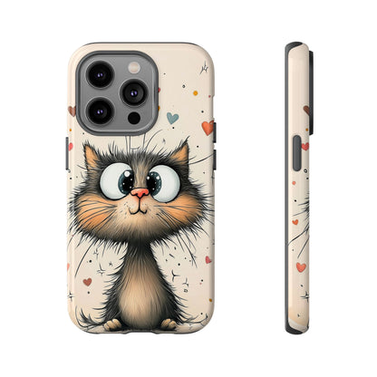 Whiskers & Hearts Phone Case – Cute Anime Cat Design for iPhone, Google Pixel & Samsung