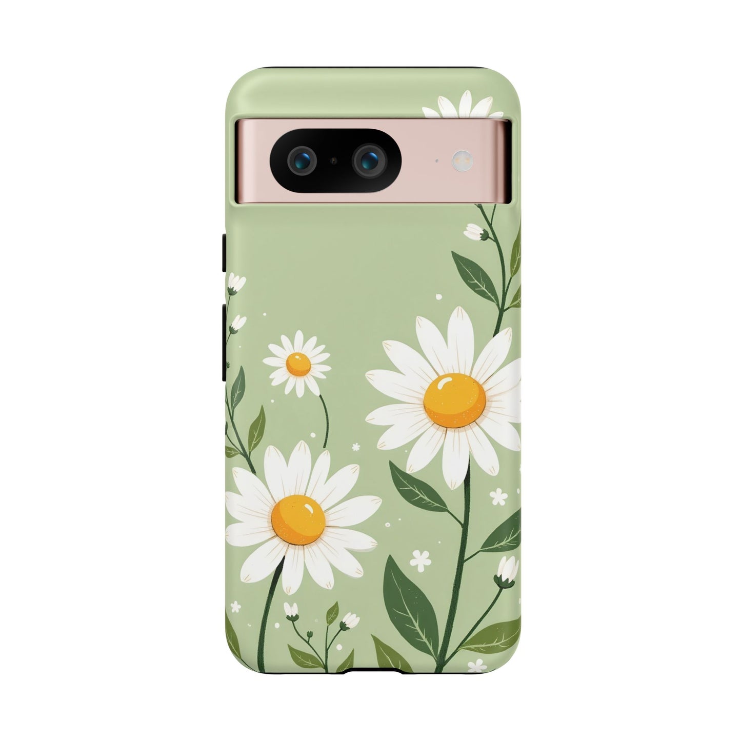Green Floral Case, Daisy Pattern Design, Iphone Case Design, Perfect Gift For Her