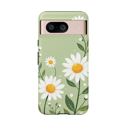 Green Floral Case, Daisy Pattern Design, Iphone Case Design, Perfect Gift For Her