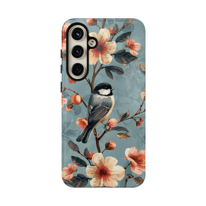 Floral Bird Phone Case - Elegant Nature-Inspired Cover for iPhone, Samsung & Google Pixel