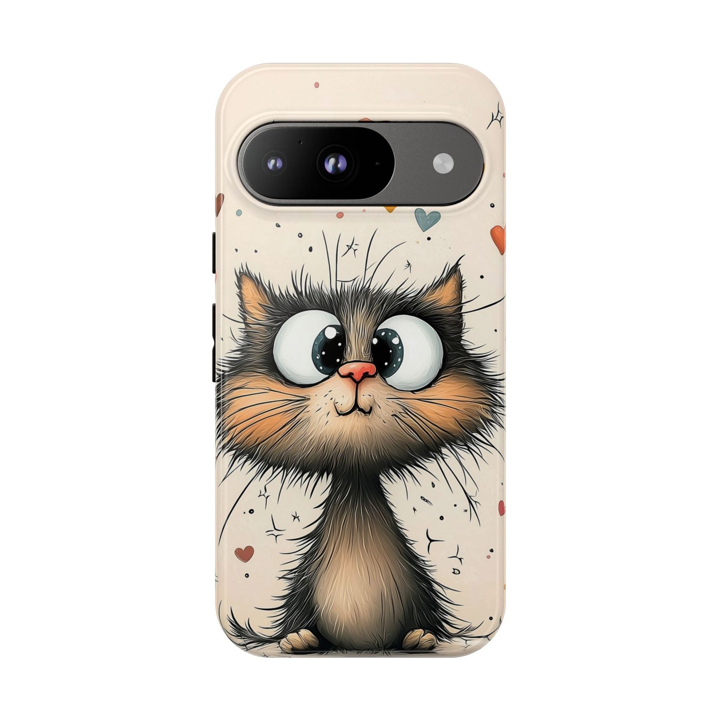 Whiskers & Hearts Phone Case – Cute Anime Cat Design for iPhone, Google Pixel & Samsung
