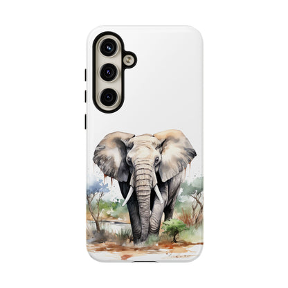 Safari Watercolor Elephant Mobile Cover – Artistic Wildlife Design