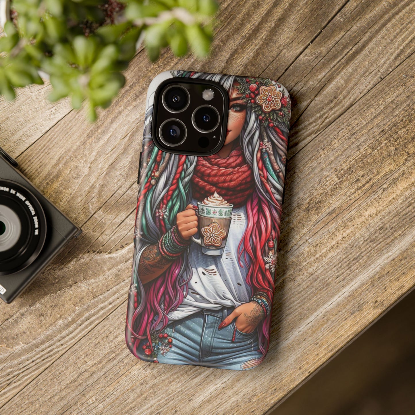 Boho Winter Queen – Cozy Dreads & Holiday Vibes Mobile Cover