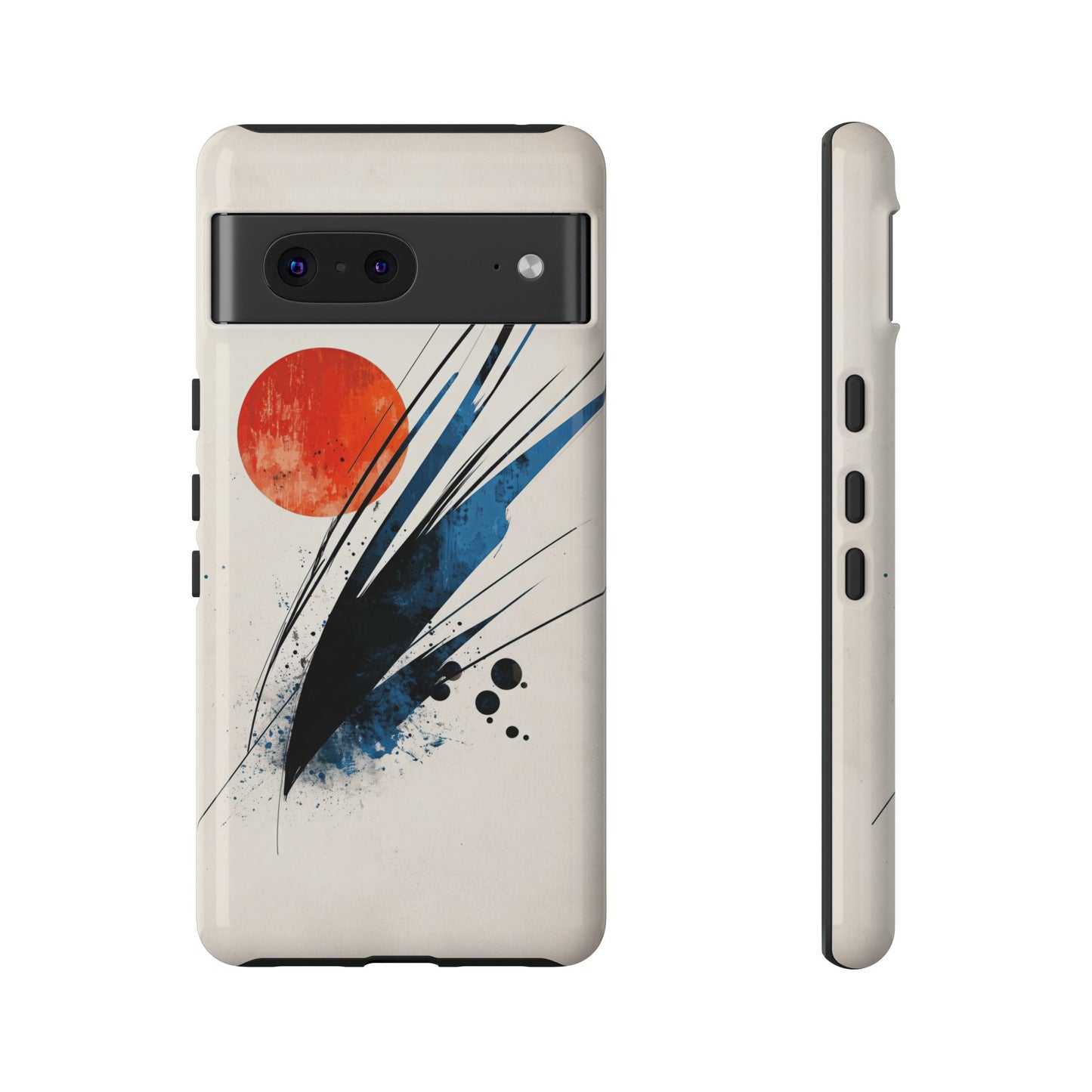 Zen Burst – Minimal Abstract Ink Stroke Phone Case for iPhone, Samsung & Pixel