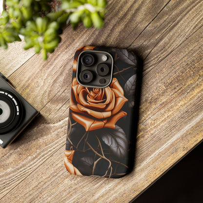 Midnight Gold Rose Mobile Case