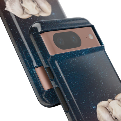 Starry Safari Elephant Family Mobile Cover – Cosmic Wildlife Aesthetic