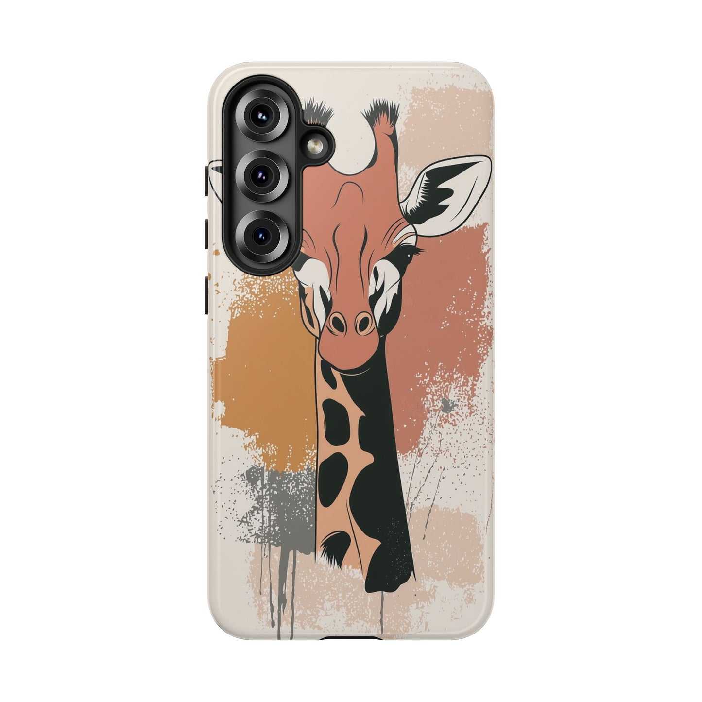 Tall & Graceful: Giraffe Splatter Art Phone Case for iPhone, Samsung & Pixel
