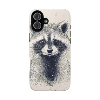 Midnight Mischief: Raccoon Portrait Phone Case for iPhone, Samsung & Pixel