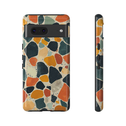 Terracotta & Teal Terrazzo Phone Case for iPhone, google Pixel & Samsung
