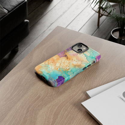 Golden Aura Abstract Watercolor Mobile Case