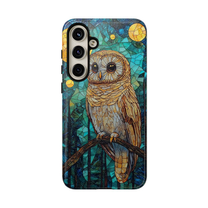 Nocturnal Wisdom – Stained Glass Owl Phone Case for iPhone, Samsung & Pixel
