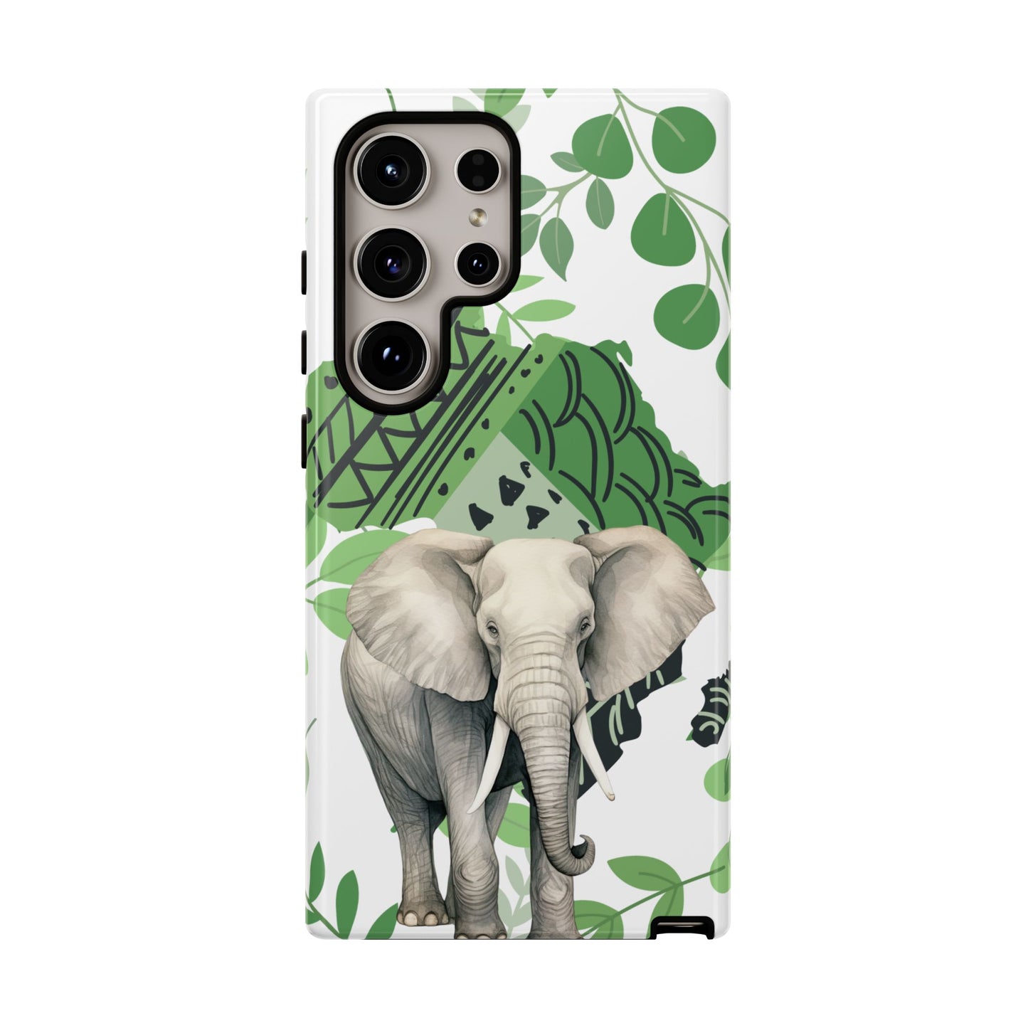 Tropical Elephant Mobile Cover – Nature-Inspired Boho Art