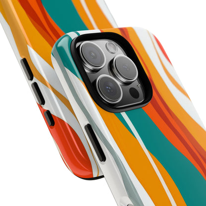 Sunset Waves – Retro Abstract Phone Case for iPhone, Samsung & Pixel