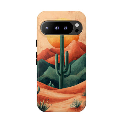 Sunset Cactus Dreams Boho Phone Case for iPhone, Pixel & Samsung