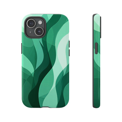 Verdant Flow – Abstract Nature-Inspired Phone Case for iPhone, Samsung & Pixel