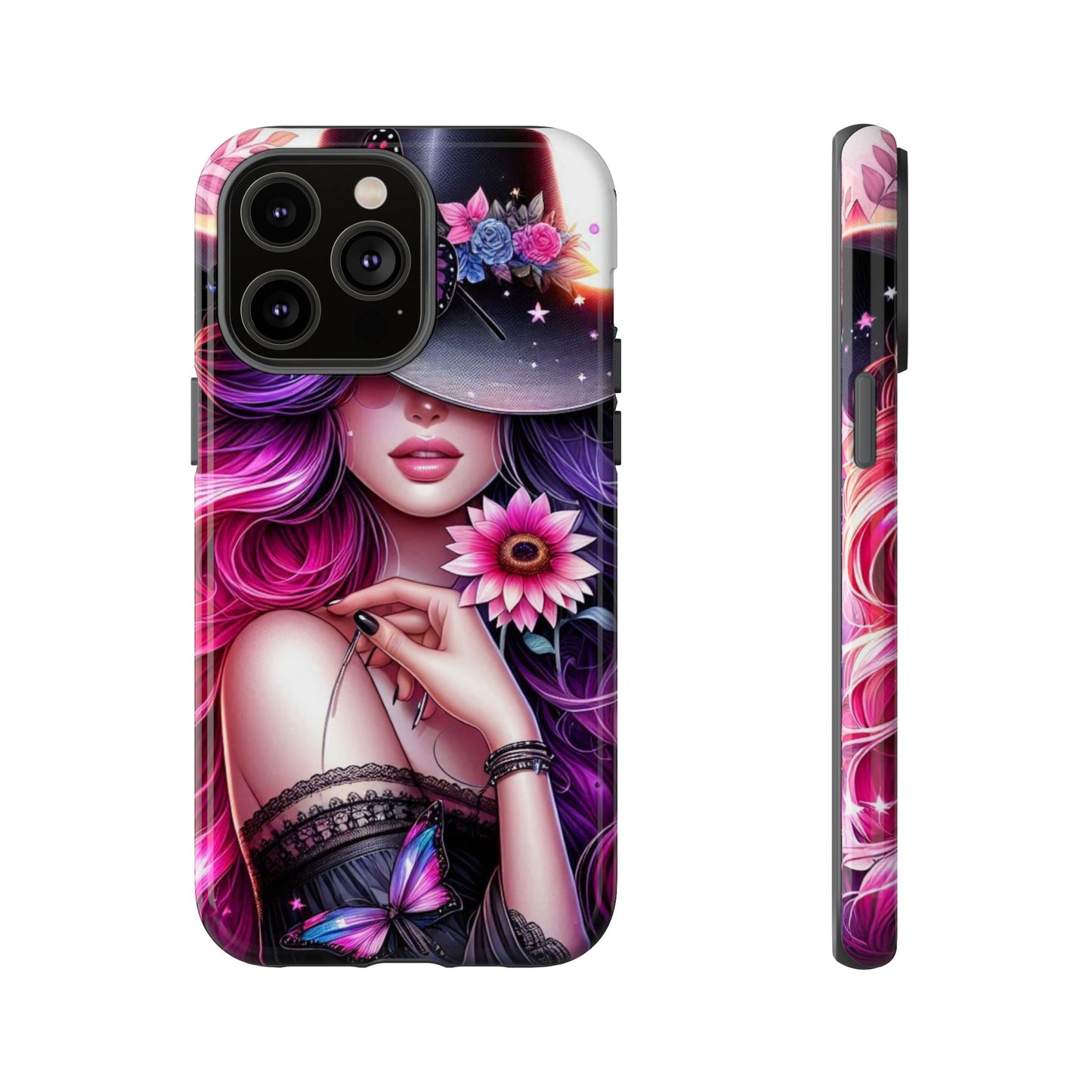 Celestial Charm – Cosmic Cowgirl & Butterfly Magic Mobile Cover