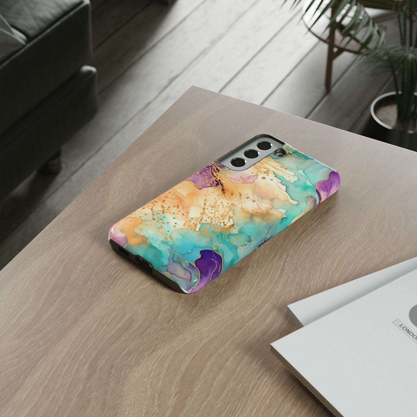 Golden Aura Abstract Watercolor Mobile Case