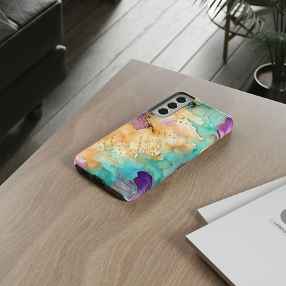 Golden Aura Abstract Watercolor Mobile Case