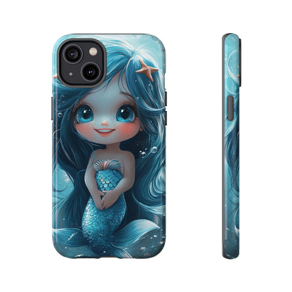 Bubble Bliss - Cute Chibi Mermaid Ocean Phone Case for iPhone, Samsung & Pixel