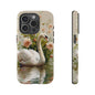 Floral Swan Phone Case – Bird Phone Case, Elegant & Protective for iPhone, Samsung & Google Pixel