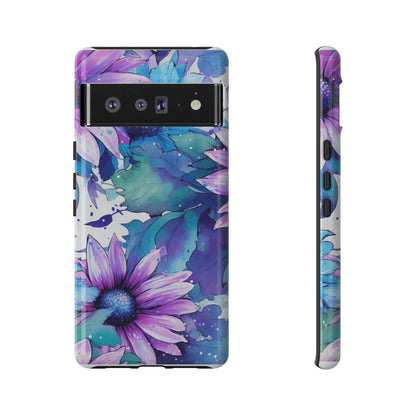 Dreamy Blue & Purple Floral Watercolor Mobile Case