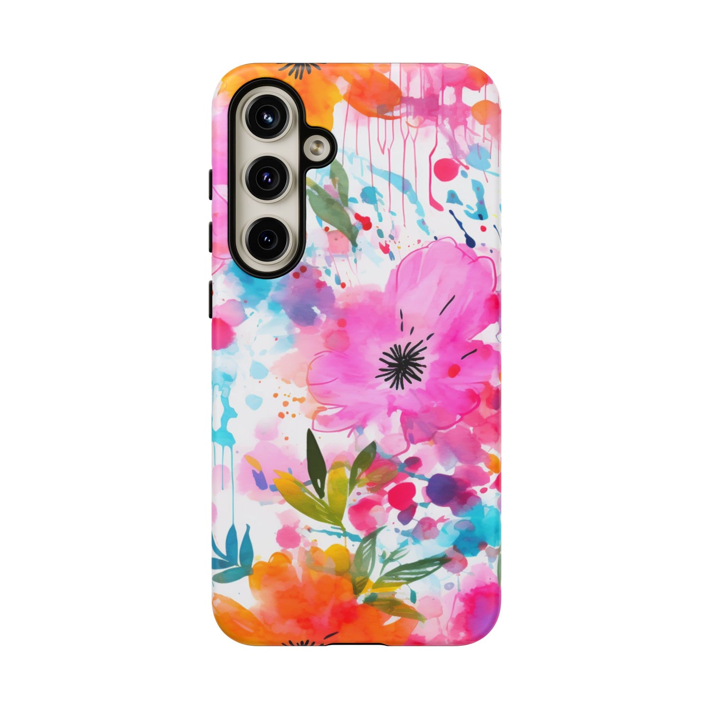 Vibrant Watercolor Floral Phone Case – Artistic & Colorful Design