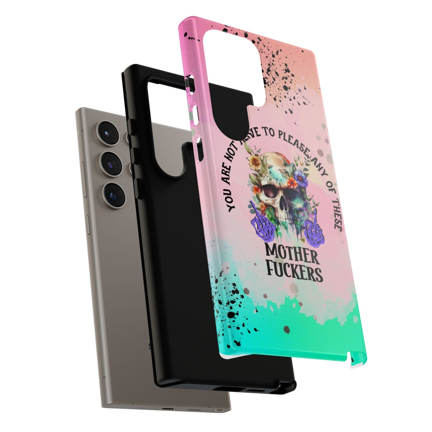 You Are Not Alive to Please Anyone Floral Skull Phone Case Perfect for iPhone, Samsung & Google Pixel, Funny Gift
