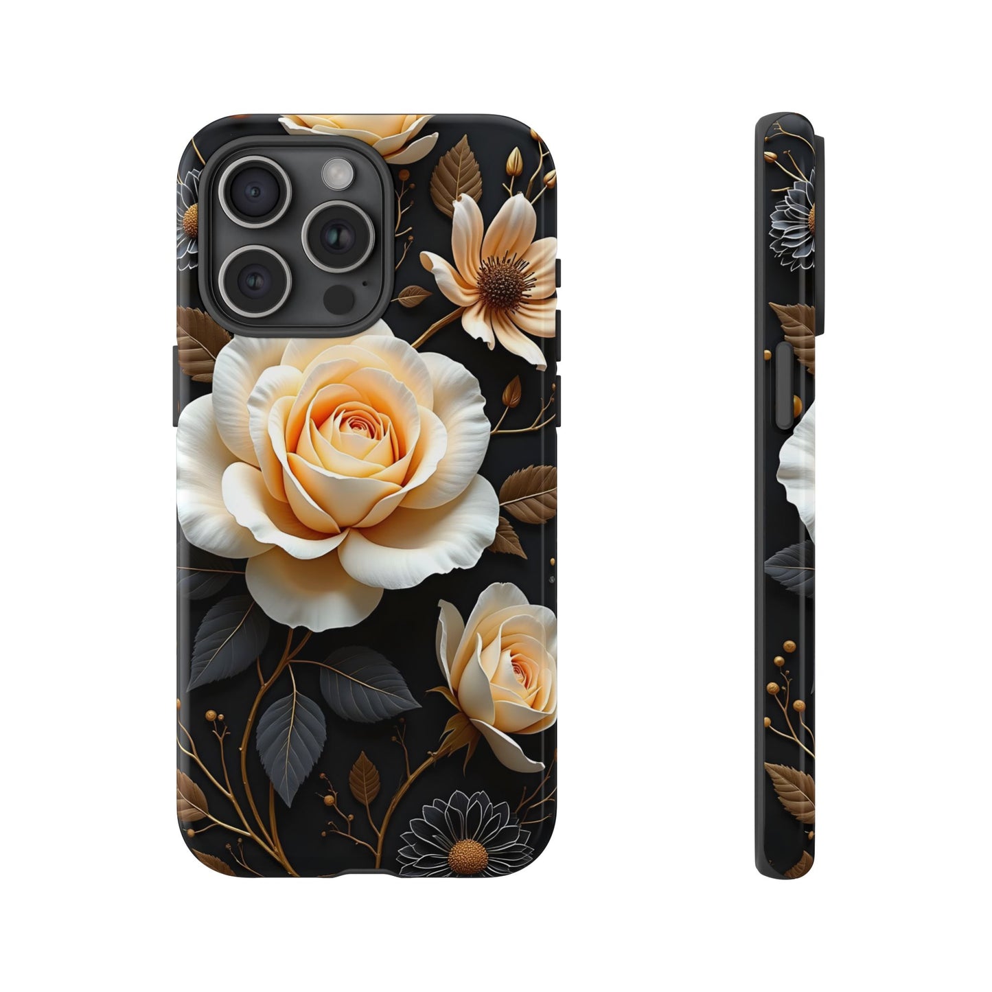 Elegant 3D Floral Design, Botanical Phone Case design for Iphone.