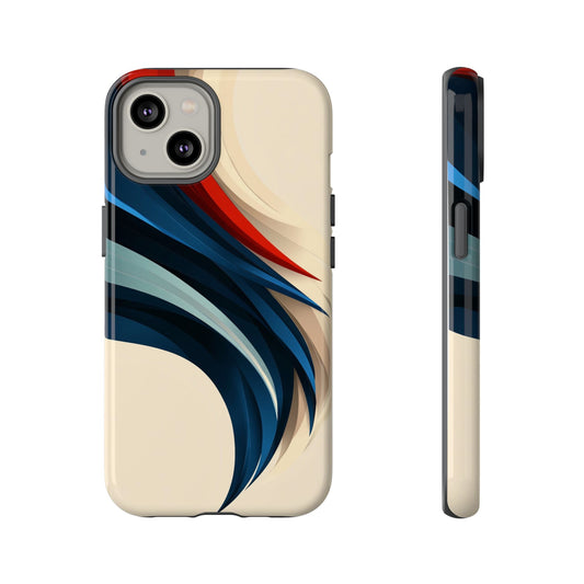Crimson Flow – Abstract Motion Phone Case for iPhone, Samsung & Pixel