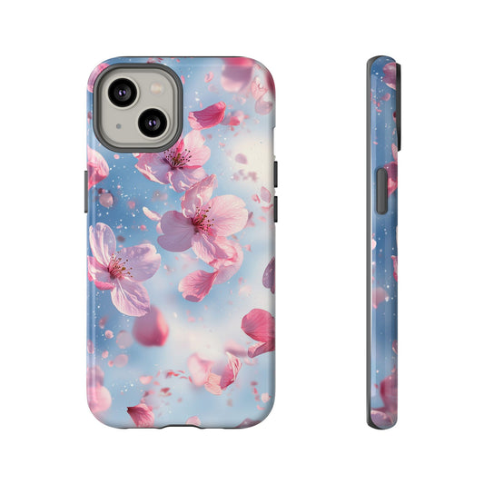 Cherry Blossom Drift Watercolor Phone Case for iPhone, google Pixel & Samsung