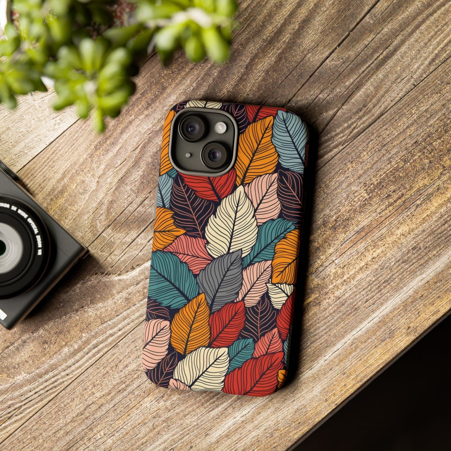 Colorful Abstract Leaves Pattern Design