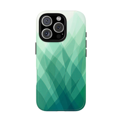 Verdant Flow – Abstract Green Wave Phone Case for iPhone, Samsung & Pixel