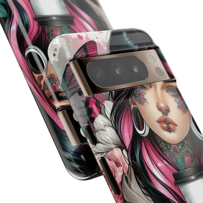 Tattooed Coffee Lover Art Mobile Case