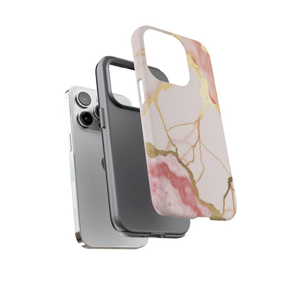 Beautiful Pink Minimal Marble Case Design