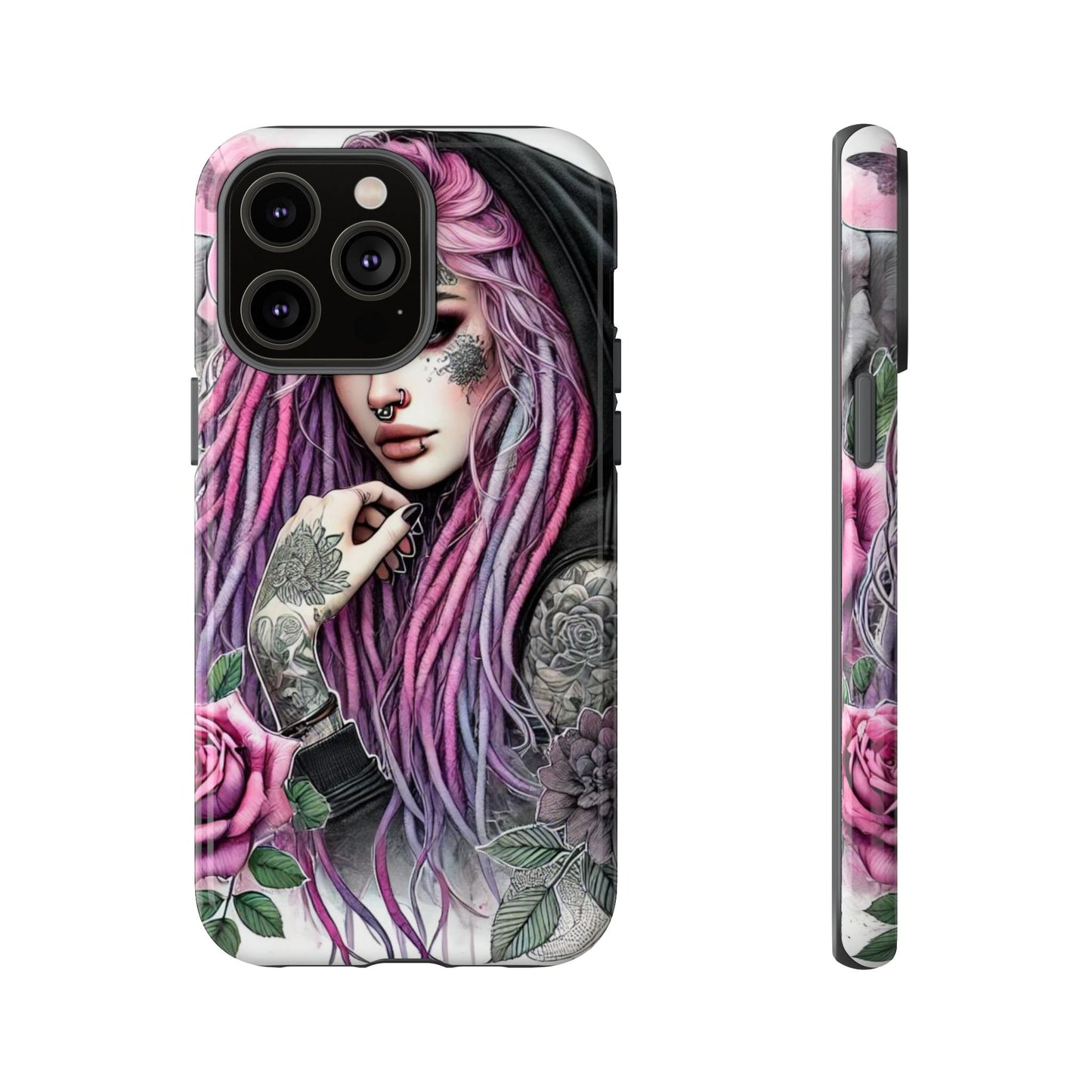 Gothic Rose Tattoo Art Mobile Case
