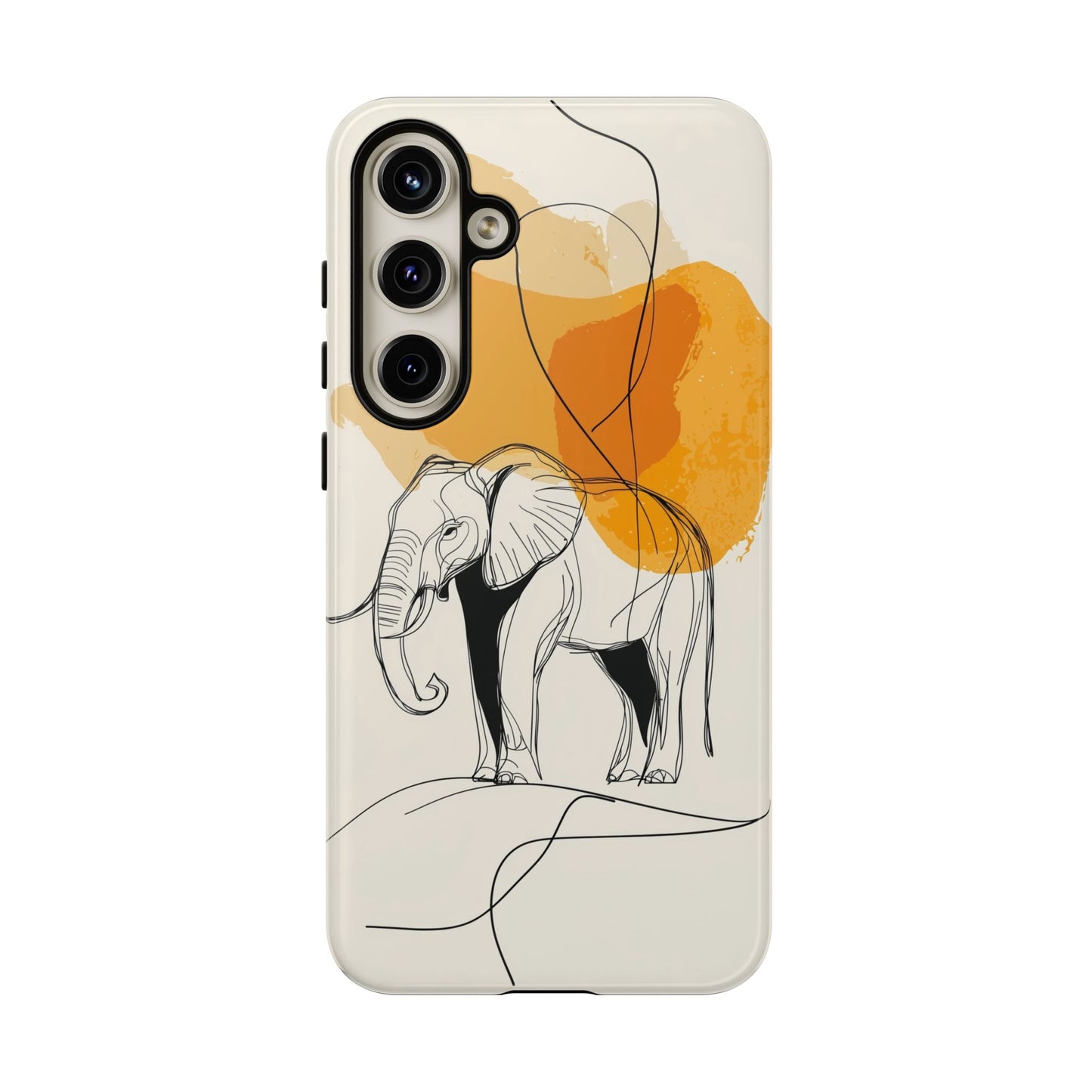 Grace in Strength: Abstract Elephant Sketch Phone Case for iPhone, Samsung & Pixel