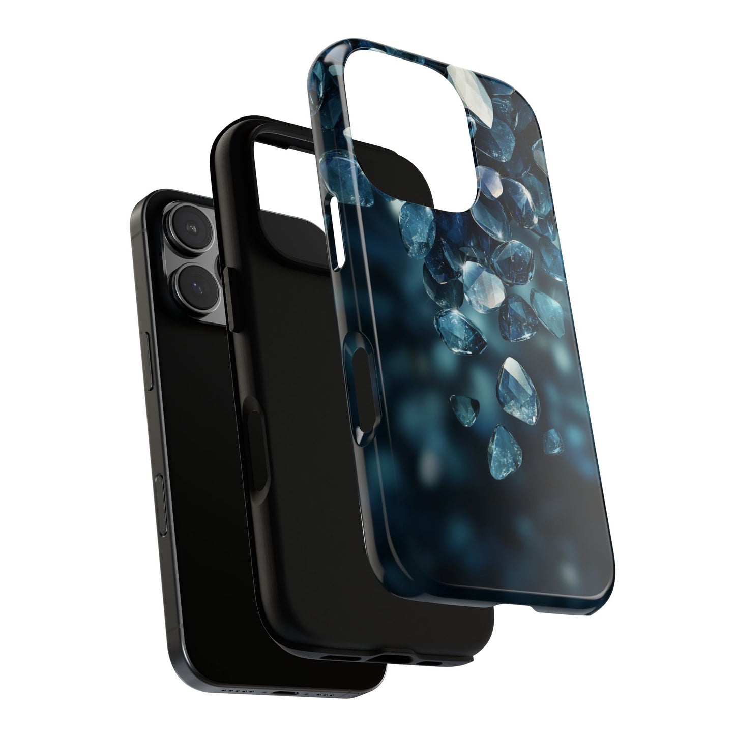 Blue Crystal Aesthetic Phone Case for iPhone, Google Pixel, Samsung