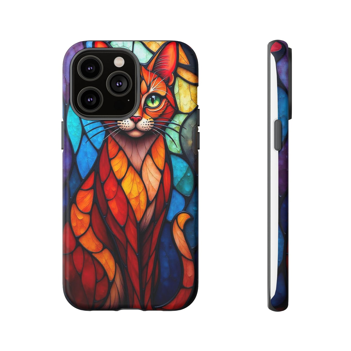 Geometric Cat: Colorful Abstract Portrait