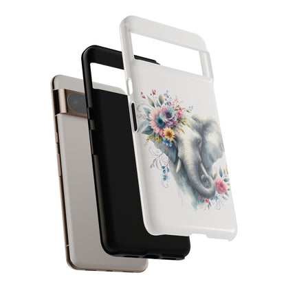 Floral Elephant Mobile Cover – Elegant Watercolor Art