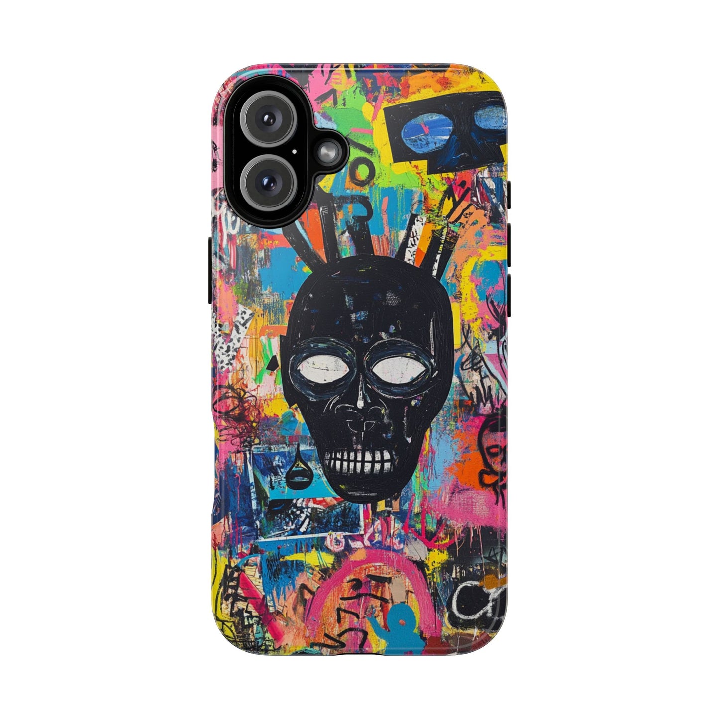 Street Art Phone Case – Basquiat-Inspired Phone Cover– Bold, Graffiti-Inspired Cover - iPhone, Samsung & Google Pixel Cover - Artistic Painting Case, Art Lover Gift