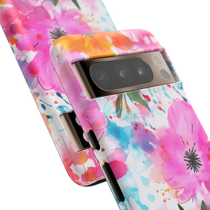 Vibrant Watercolor Floral Phone Case – Artistic & Colorful Design