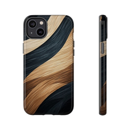 Metallic Black & Gold Zebra Stripes Phone Case for iPhone, Samsung & Google Pixel