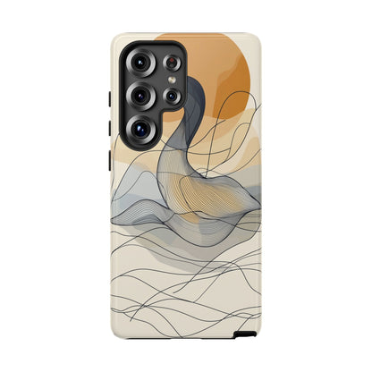Serenity in Motion: The Abstract Swan Phone Case for iPhone, Samsung & Pixel