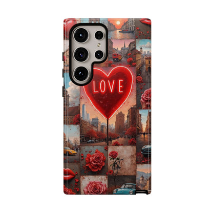 Neon Love Heart & Rose Phone Case