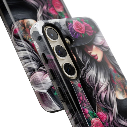 Ink & Roses – Edgy Floral Rebel Mobile Cover