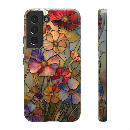 Whispers of Spring – Stained Glass Wildflower Phone Case for iPhone, Samsung & Pixel